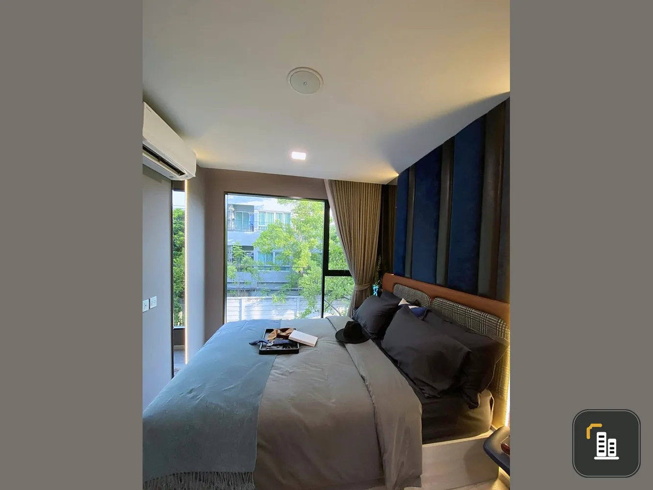 Selling down payment, Cave Seed Kaset, north direction, balcony with pool view, 5th floor, good height, reserve first and get in first.