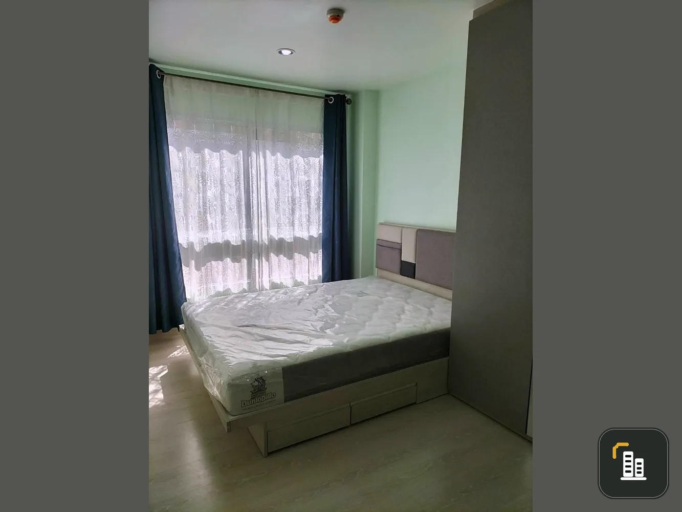 For sale and rent, Niche ID Sukhumvit 113, separated room. Fully furnished With a large TV Not booking is missing out.