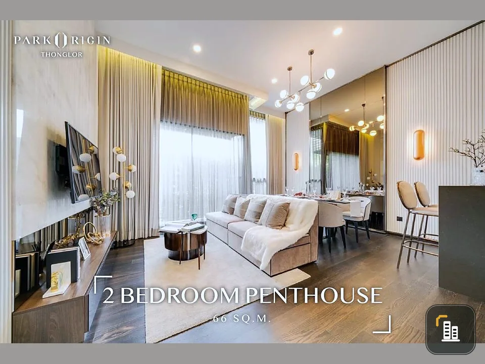 Condo for sale, Park Origin Thonglor, decorated with awesome built-ins, highest floor, plus lots of usable space, don't wait.