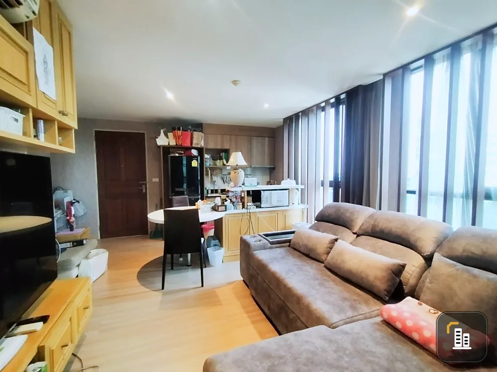 For sale Ideo Lat Phrao 17, spacious room, 2 bedrooms, very beautiful city view, good atmosphere, special price, hurry and reserve quickly.