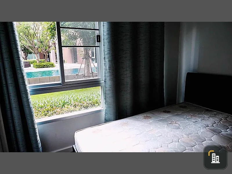 For rent, d condo rangsit, phase 1, 1 bedroom, 1 bathroom, 1 kitchen, plus pool view, ready to move in.