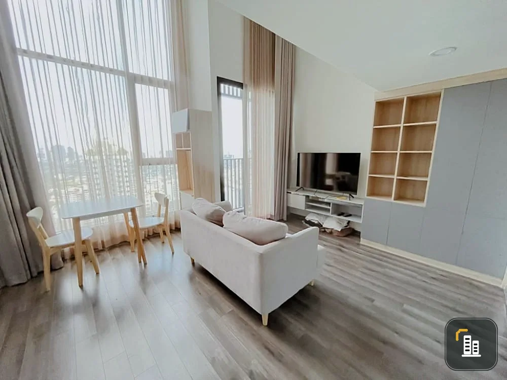 Condo for rent, Knightsbridge Space Rama 9, nice room, white tone, easy on the eyes, affordable price, book now.