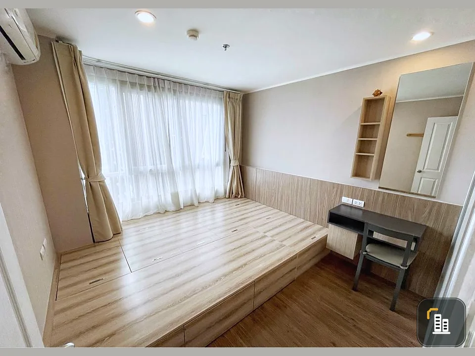 Condo U Delight @ Talat Phlu Station, bed with storage compartment Decorate wallpaper, quiet, reserve quickly.