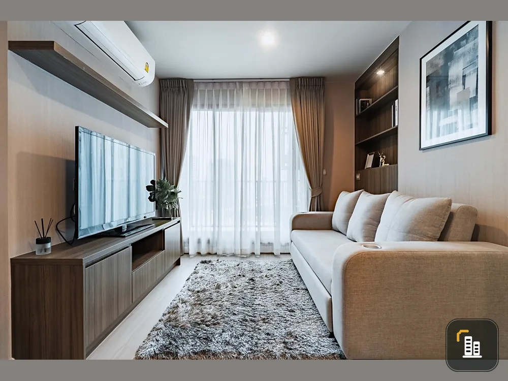Condo for sale or rent, Life Ladprao, decorated with luxurious built-ins. Plenty of usable space, fully furnished, come own it now.