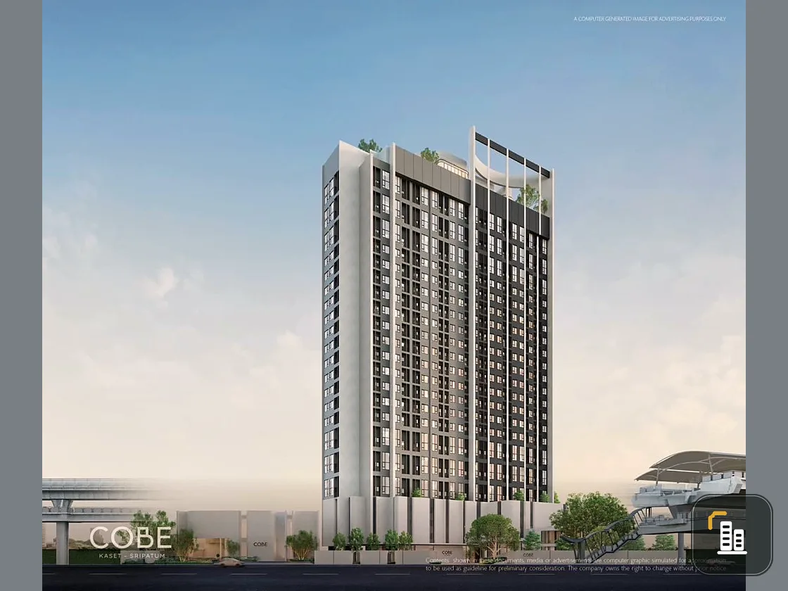 Selling reservation slip for COBE Kaset Sripatum, 8th floor, good view, convenient travel. Luxurious central area Hurry and reserve yours now.