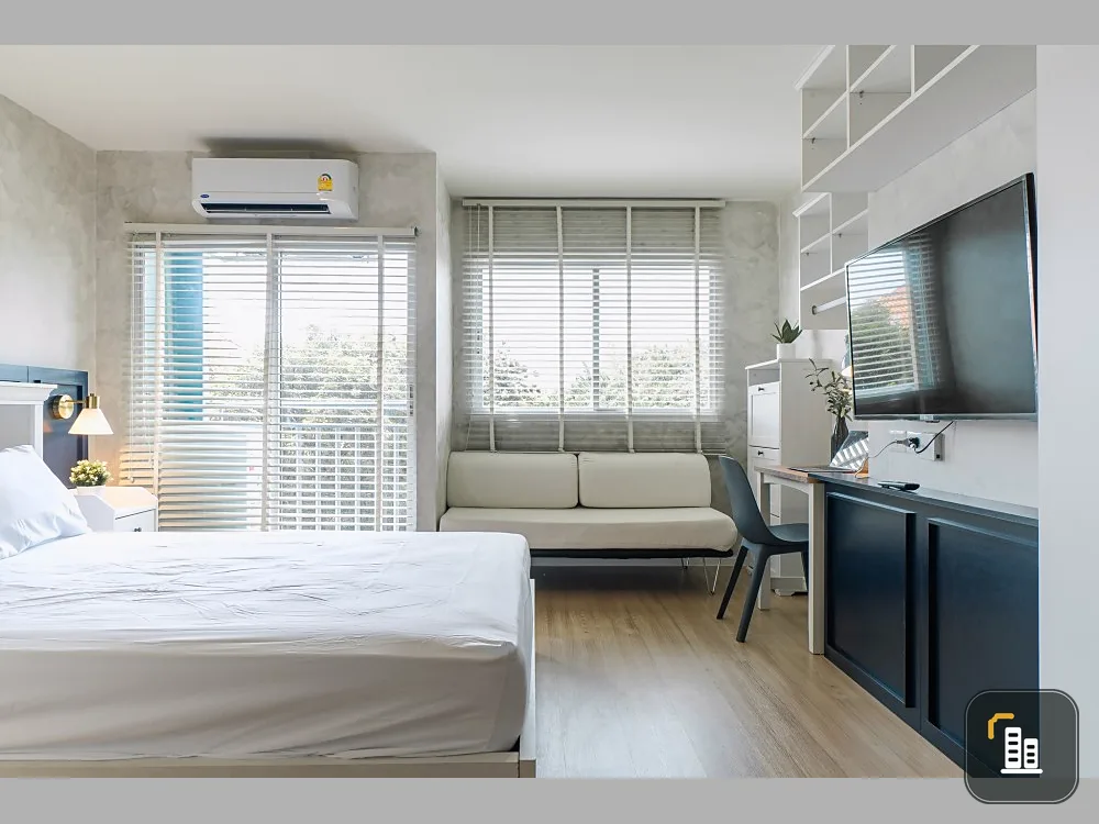 Condo for sale, Lumpini Ville Chaengwattana 10, corner room, 25 sq m, 3rd floor, open view, nothing obstructed. Buy now, don't wait.