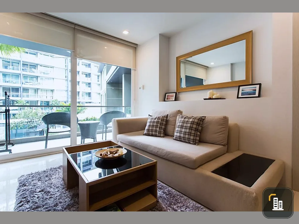 Condo for sale or rent, Apus (Pattaya Central), decorated in modern style, with jacuzzi, swimming pool view, don't miss it.