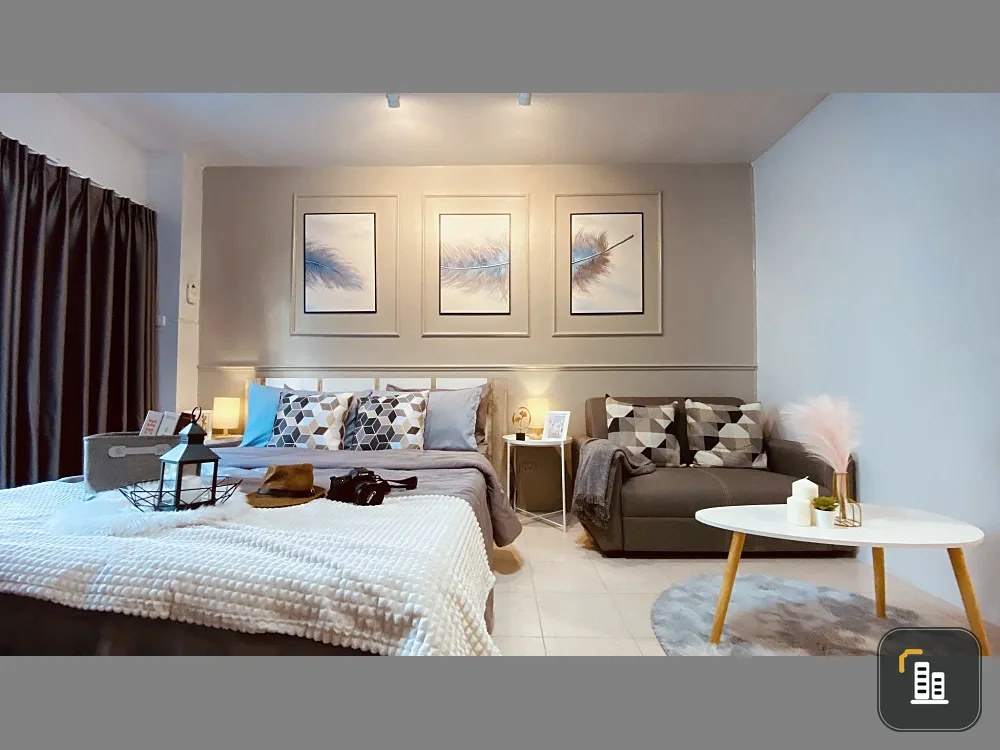 For sale or rent Family Park Lat Phrao 48, nice decorated room. Fully furnished The price is affordable. Reserve now.