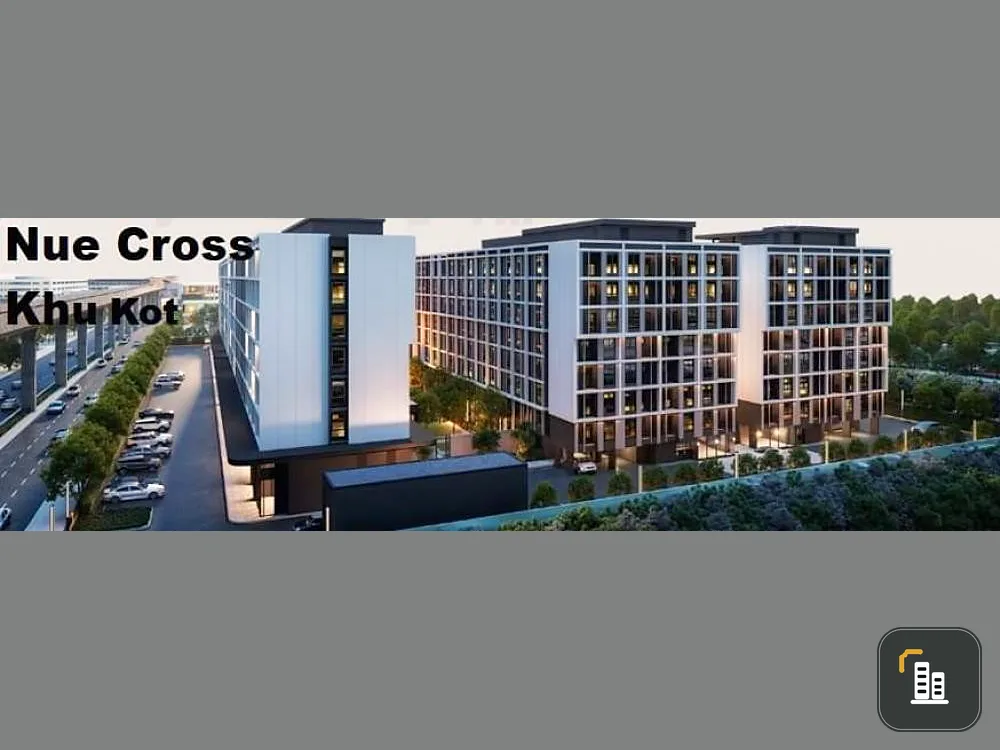 Down payment for sale, New Cross Khu Khot Station, garden view, 1 bedroom, 4th floor, good height, don't just look and reserve now.