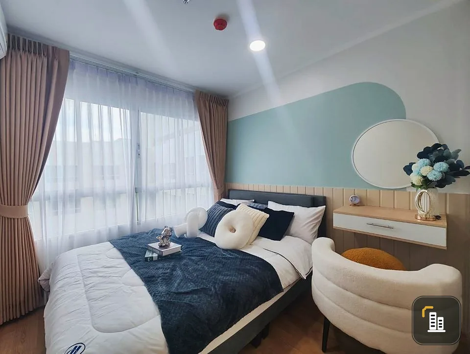 For sale: Lumpini Mega City Bangna, high floor, partitioned room, very beautifully decorated, very livable, good furniture, book now.
