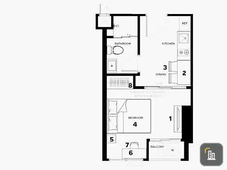 Down payment for sale, Metris District Lat Phrao, studio room, good position, good price, book now, don't miss it.