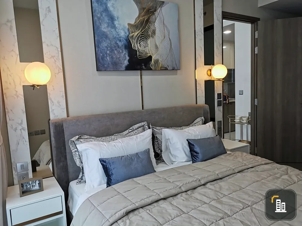 Condo for rent, Celes Asoke, high floor, beautiful view, beautifully decorated room, ready to move in.