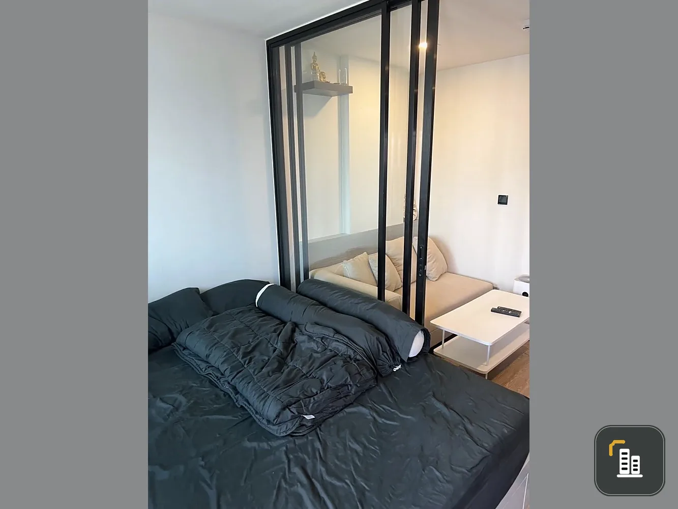 Condo for sale, Atmoz Ladprao 15, 8th floor, Building B, very beautiful view, no other tall buildings obscuring it. Importantly, the top floor, don't