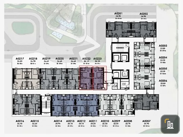 Selling down payment, Modiz Avantgarde, 5th floor, 1 bedroom, good view, nice project. If you don't reserve, you'll miss out a lot.