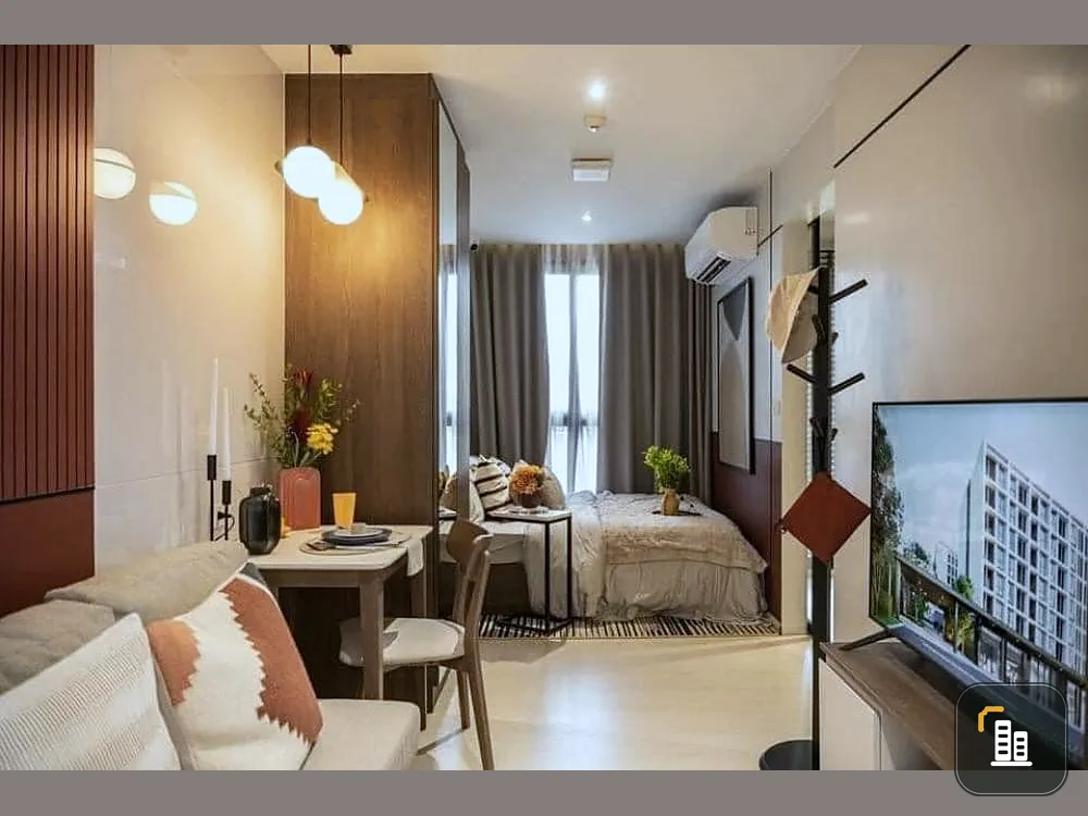 Selling down payment at a loss, Nue Cross Khu Khot Station Condo, Studio room, Fully Furnished, hurry and reserve.