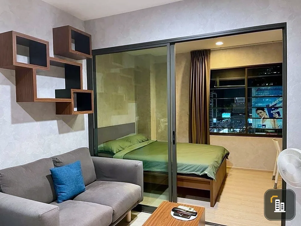 Condo for rent, Rhythm Asoke 2, high floor, beautiful view, fully furnished, convenient travel, near the BTS.