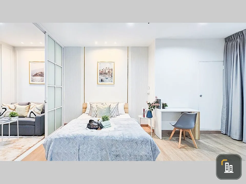 House for sale Sathorn - Chao Phraya. Nicely decorated room, minimalist, extremely minimalist, great built-ins, complete with furniture. Book now.