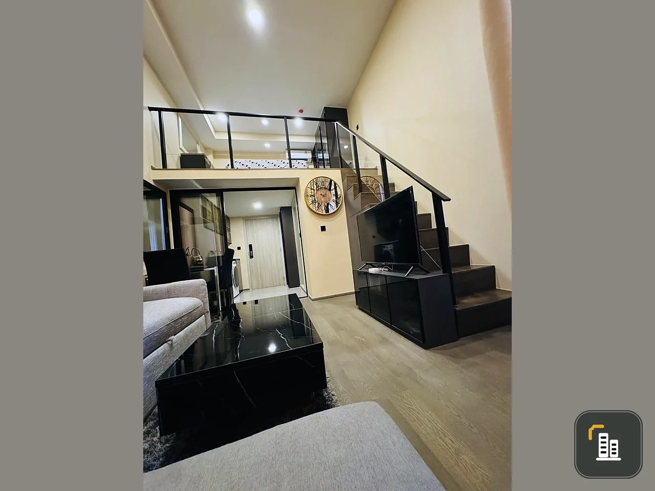 For rent, Park Origin Chula Samyan, high floor, room ready to move in. simple decoration Just come and move in.
