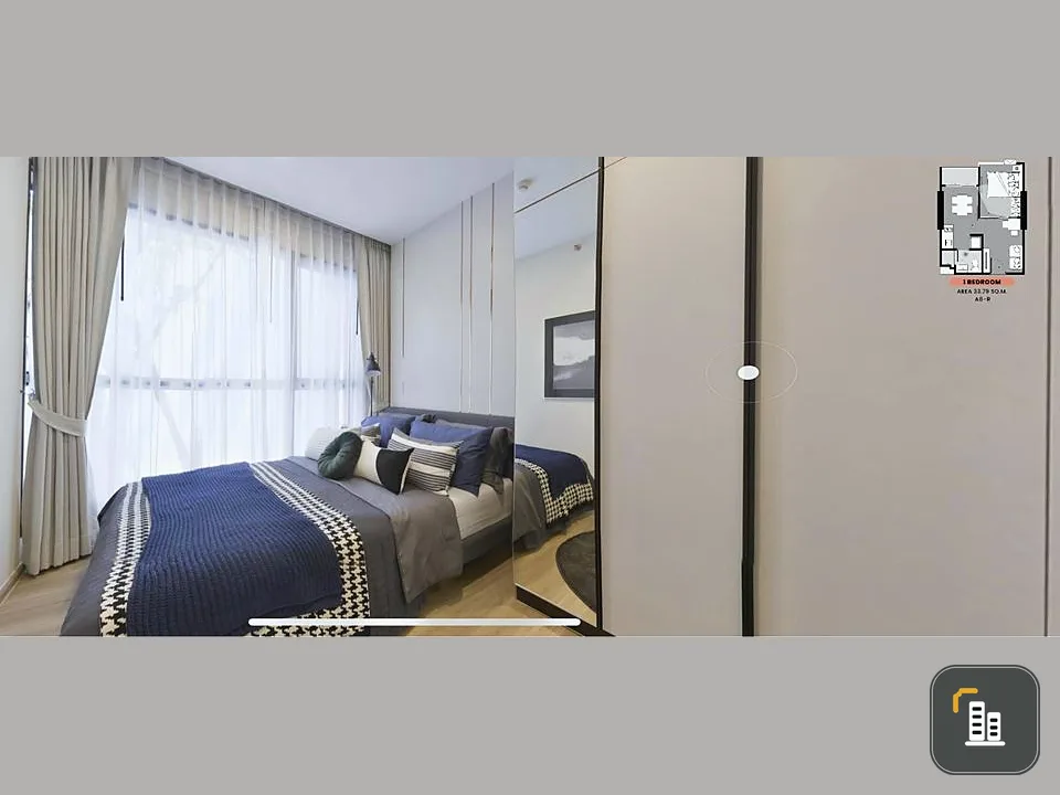 Condo down payment for sale, The Stage Mindscape Ratchada- Huai Khwang, 9th floor, clear view, good location, buy now.