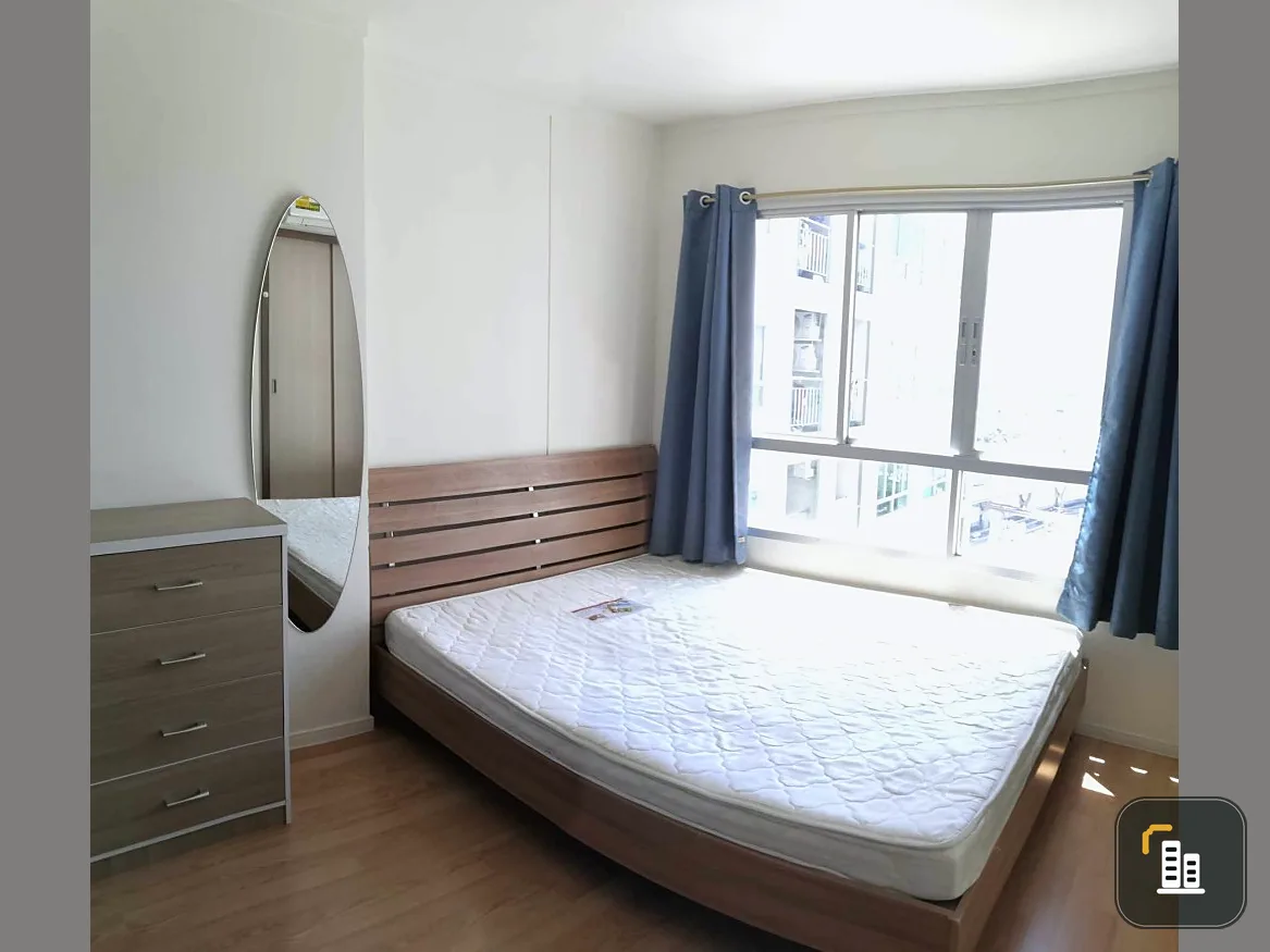 Condo for sale, Lumpini Mega City Bangna, 1 bedroom, 1 bathroom, fully furnished, this size. Must hurry to own it.
