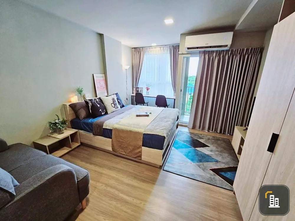 For rent, D Condo Phana, Building B, 5th floor, beautifully decorated room, nice to live in, low price, easy on the wallet, hurry and reserve it.