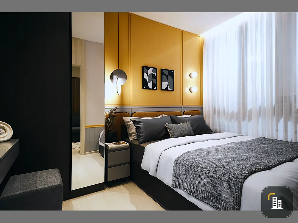 Condo down payment for sale, New Noble Ratchada - Lat Phrao, 1 bedroom, 7th floor, not too expensive, you must not wait, hurry and reserve now.