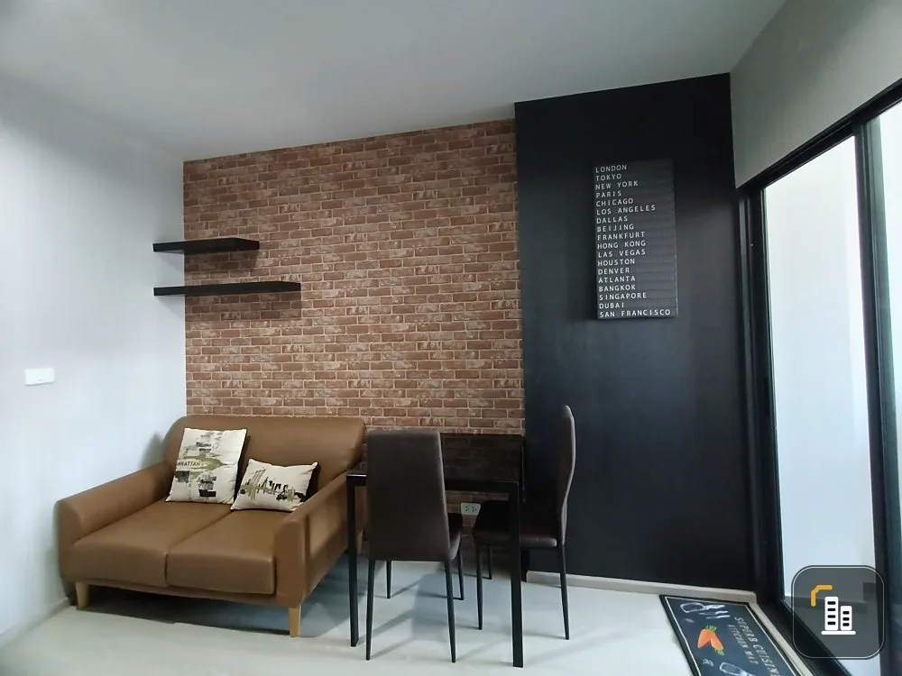 Condo for sale, Ideo Sukhumvit 115, decorated with wallpaper, high floor, swimming pool view, reserve first, own first.