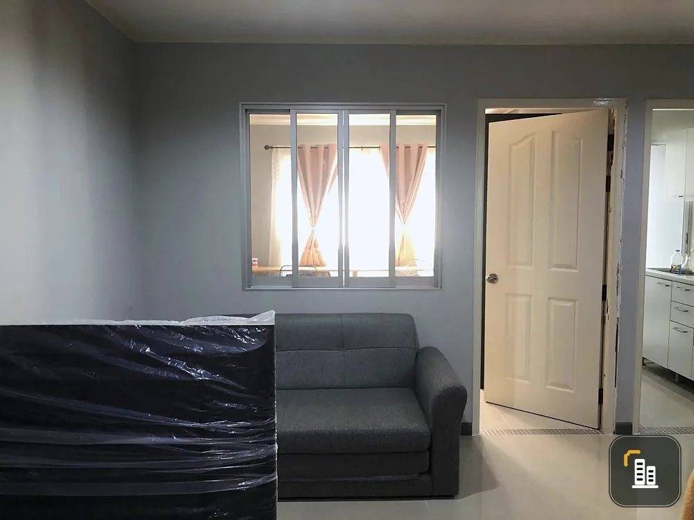 Condo for sale, Lumpini Ville Ramintra-Lak Si, gray tone room, 1st floor, reasonable price, come own this place now.