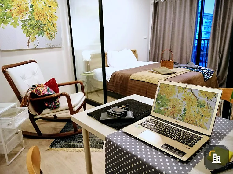 Condo for sale, Fuse Miti Ratchada - Sutthisan, decorated with premium grade materials, white and cream tones, move quickly.