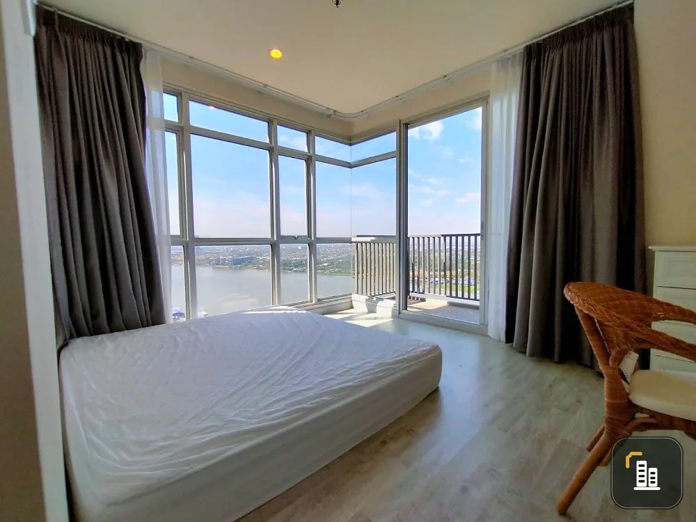 For rent: Manor Sanambinnam, 25th floor, river view, comes with complete decoration. Let me tell you, it's very livable. Book now.