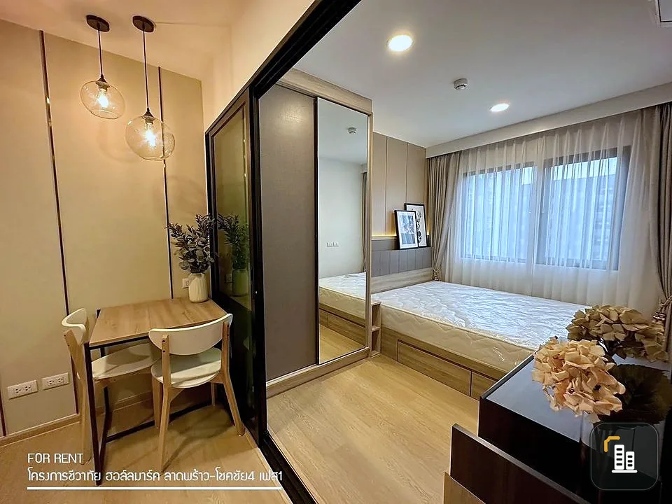 For sale Chewathai Hallmark Lat Phrao-Chokchai 4, fully furnished, build-in, soft color tones, pleasing price, hurry and book now.