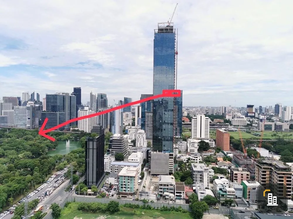 Condo for sale, Nimit Langsuan, corner room, has glass around the room like Curtain Wall, allowing for a wider view. Hurry and reserve.
