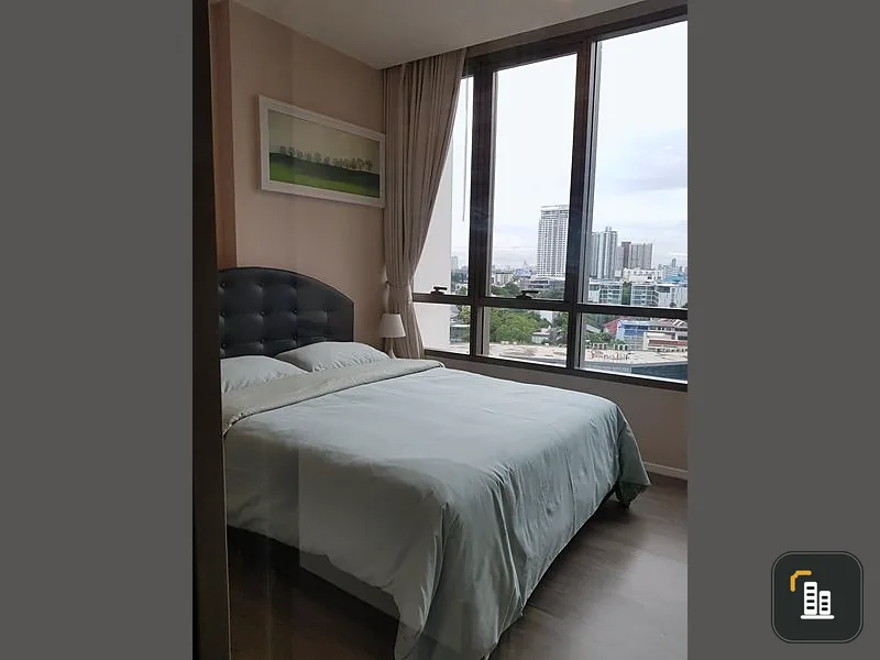 For rent, The Room Sukhumvit 69, 10th floor, spacious room, unblocked view, complete amenities. If interested, hurry to reserve.