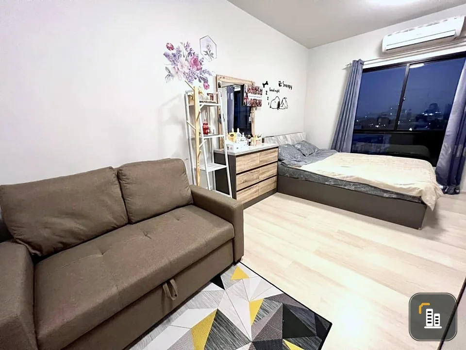 For sale/rent Condo Unio Ramkhamhaeng-Serithai Nicely decorated, the room is not hot, friendly price, book now.