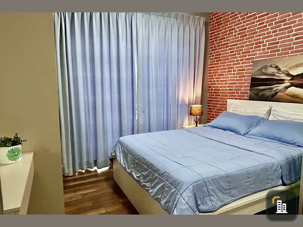 Condo for sale, rent, A Space, Sukhumvit 77, with lots of wallpaper. With complete set of furniture You can reserve now.