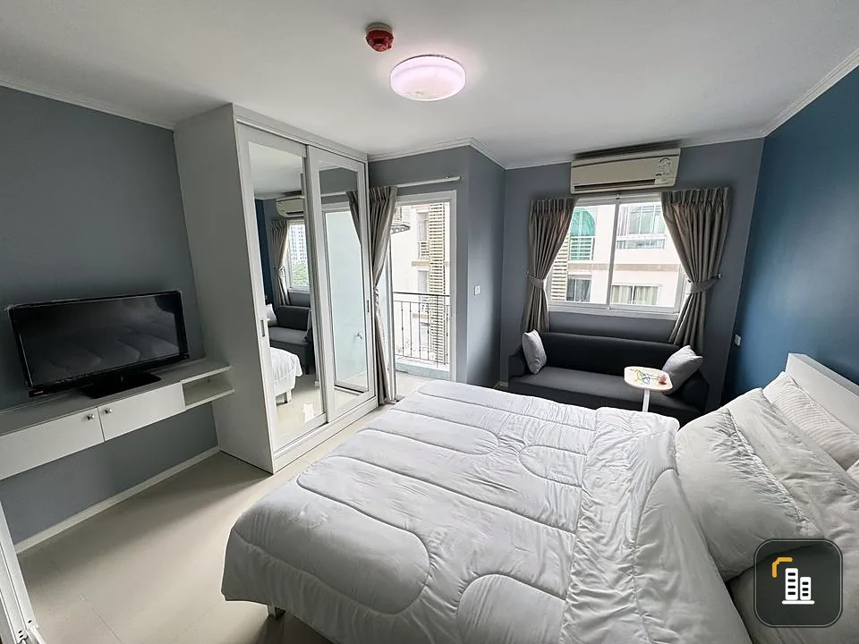 Condo for sale, Notting Hill, Sukhumvit 107, decorated in pleasant tones, 8th floor, furnished, don't wait.