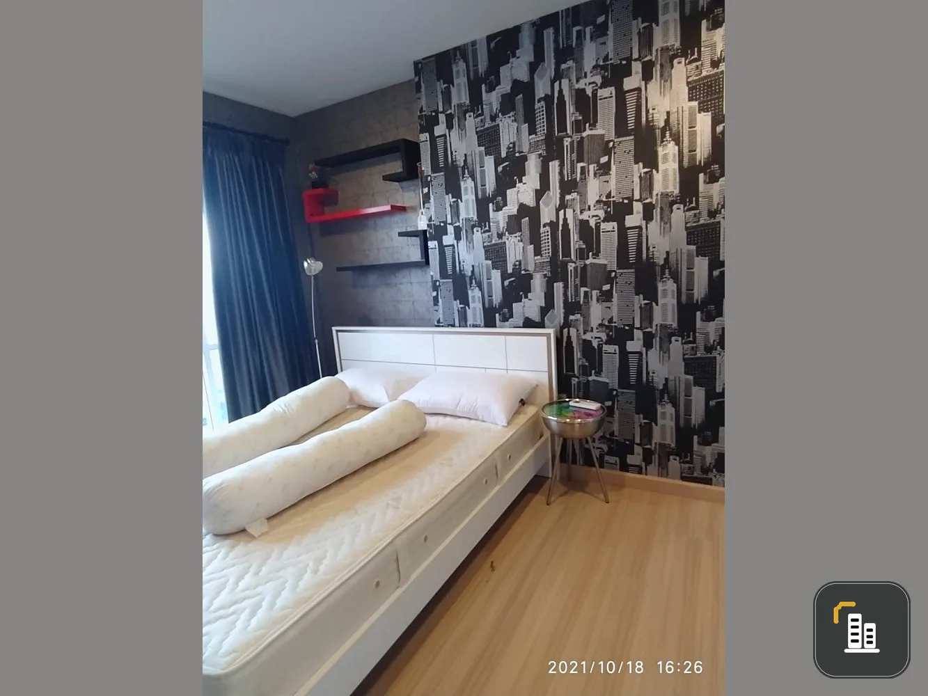 For sale: Bangkok Horizon Ratchada-Tha Phra. The room is fully equipped with wallpaper. Complete with full furniture Just drag your bag.