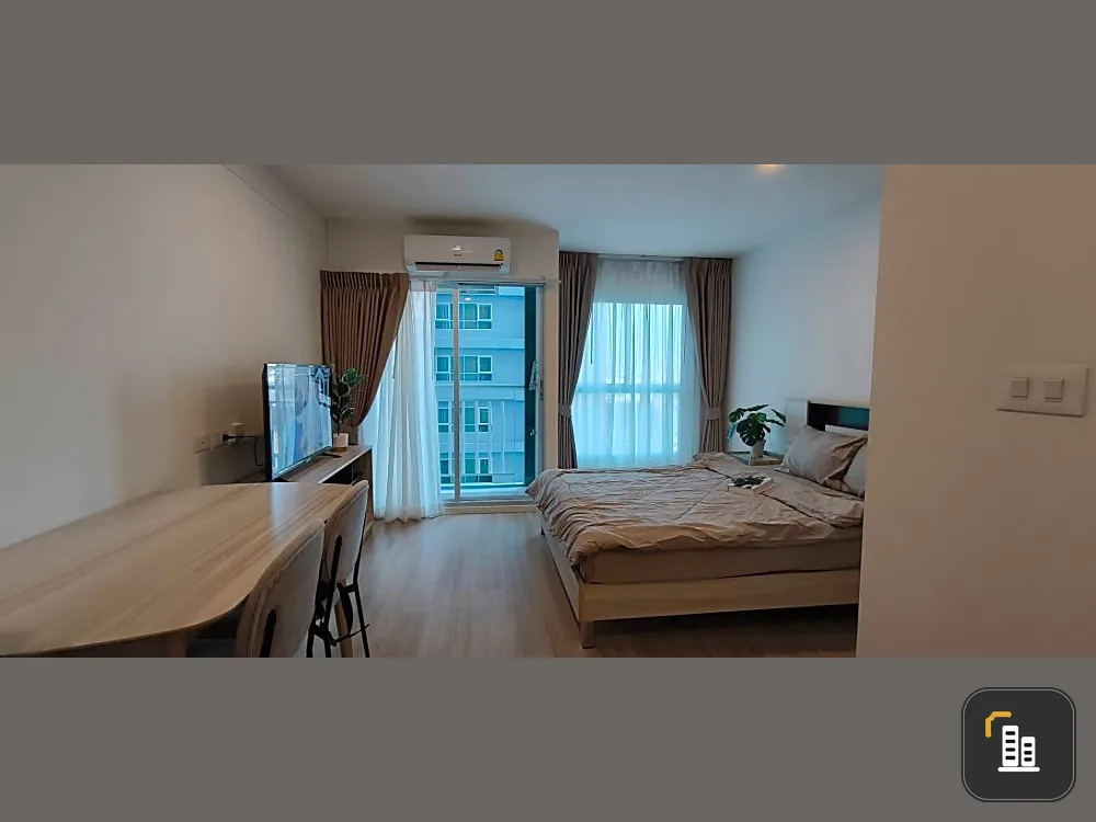 For rent, Lumpini Ville Chaengwattana-Pak Kret Station, simply decorated room, ready to move in, good price, don't miss it.