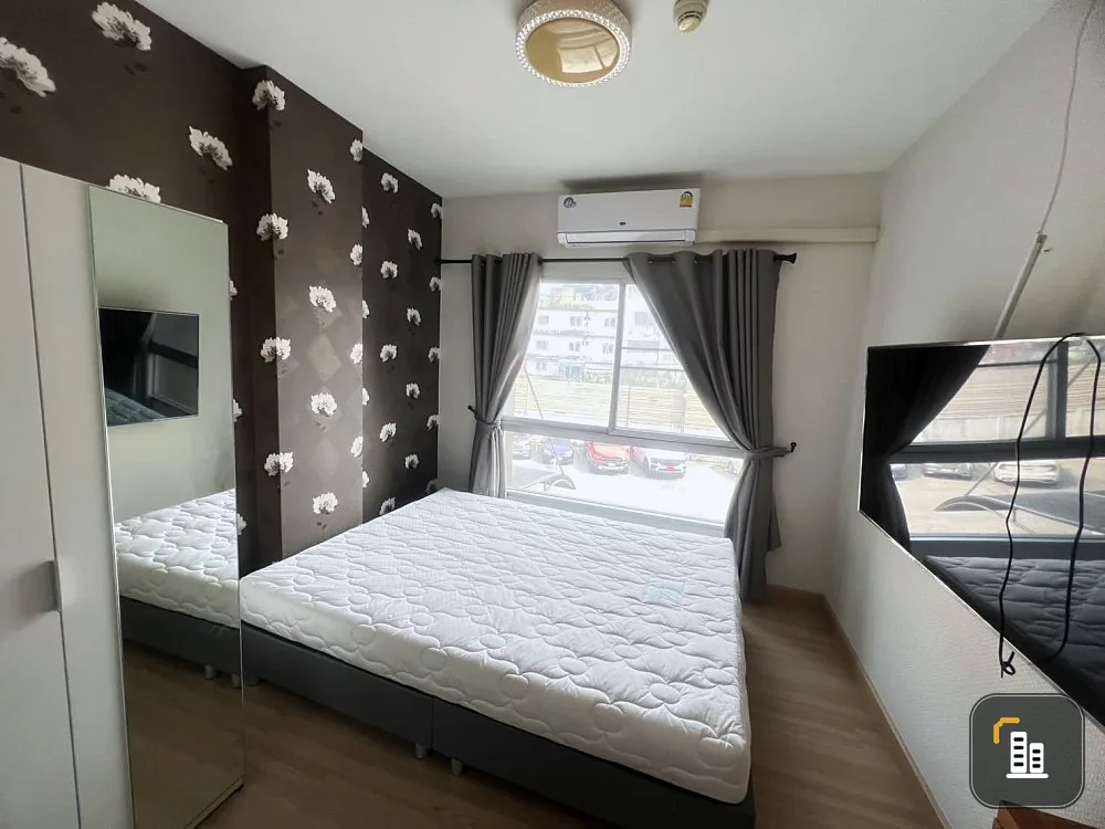 Condo for sale: The Kith Sukhumvit 113, 1 bedroom, 1 bathroom, wallpapered throughout the room, low price, book now, very worthwhile.