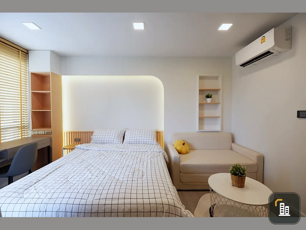 For rent, Cave Eva, Building B, 5th floor, beautiful room, comes with complete decoration. Book now, hurry.