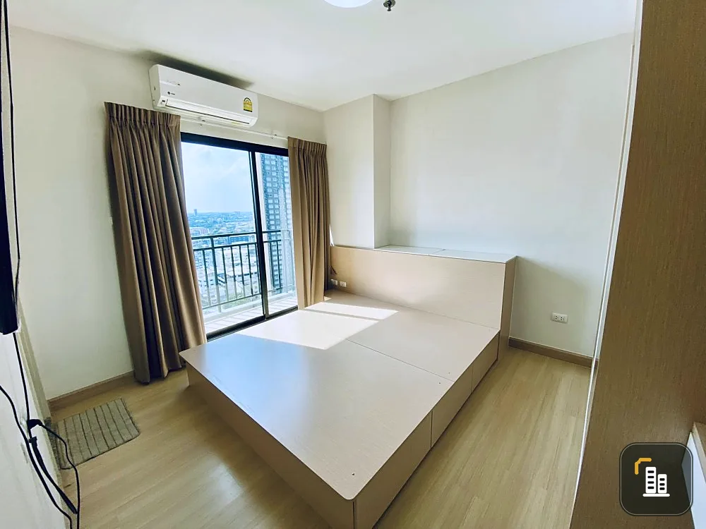 For sale, for rent, Supalai Loft, Talat Phlu Station, 19th floor, open view, fully decorated. Whether you want to invest or stay yourself, it's worth