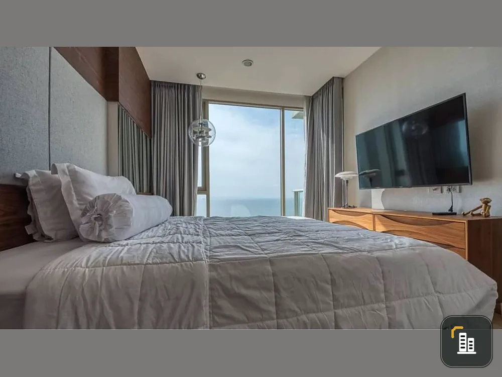 For sale for rent, The Riviera Wongamat Beach (North Pattaya), high floor, great sea view, room ready to move in, hurry and book now.