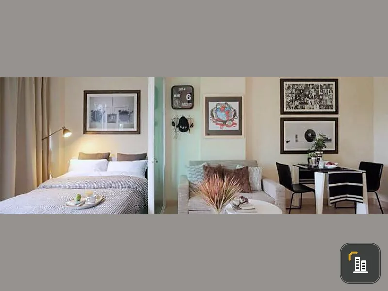 Selling garden Asoke - Rama 9, beautiful room decorated in princess style, very nice to sleep