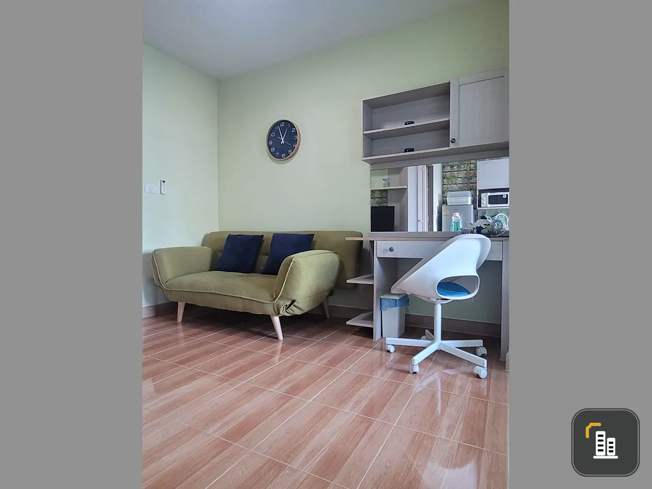 Condo for sale, rent, Chapter One, Modern Dutch, corner room, view of Rama IX Bridge, well decorated.