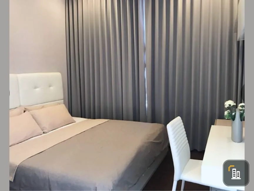 For rent, Q Asoke, North room, cool breeze, fully furnished. Ready to move in, near MRT Phetchaburi, very convenient.