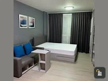 For sale: D Condo Campus Kamphaeng Saen, corner room, 3rd floor, very good room location. Fully furnished Just carry your bag and move in.