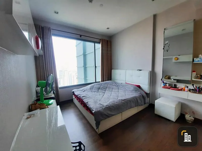Condo For rent Q Asoke, ready to move in, high floor, beautiful view, complete with full facilities. Hurry and take over