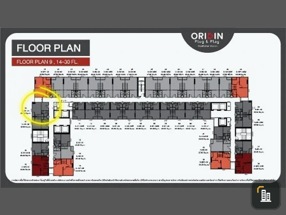 Down payment sale, Origin Plug & Play, Nonthaburi Station, 27th floor, duplex room, good project, nice to live in, book now, urgent.