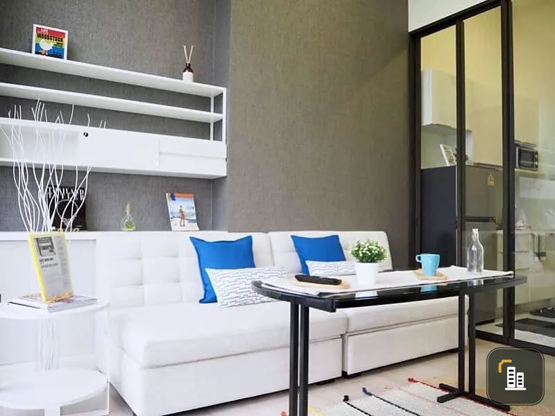Chewathai Residence Asoke condo for rent, fully furnished room, Asoke view, not blocked, no afternoon sun Hurry up to reserve before anyone else.