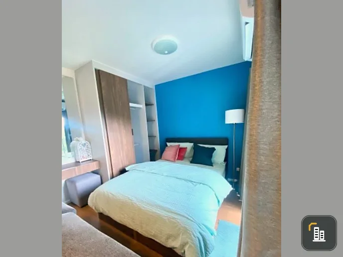 For rent, D Condo Bliss Sriracha, 6th floor, corner room, swimming pool view, fully furnished, nice to live in. If interested, hurry and reserve now,